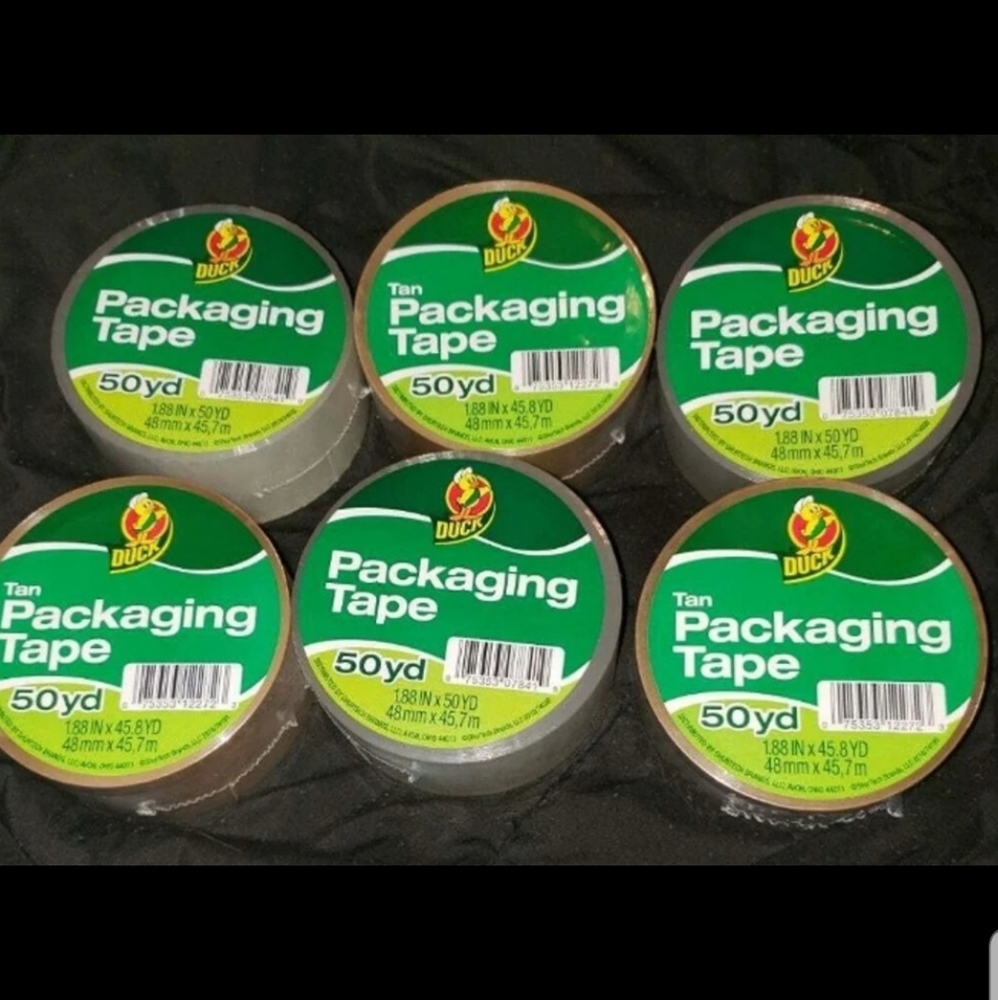 1.88 X 50 Yd Duck Mixed 3 Tan & 3 Clear - 6 Ct